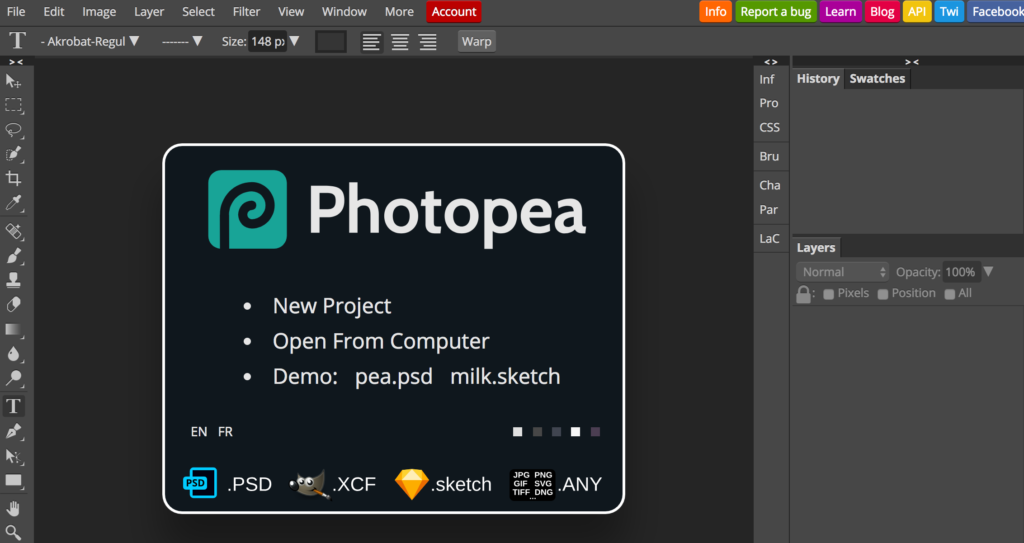Top 5 des meilleures alternatives PHOTOSHOP GRATUITES (2026) 8 Photopea, le clone de Photoshop